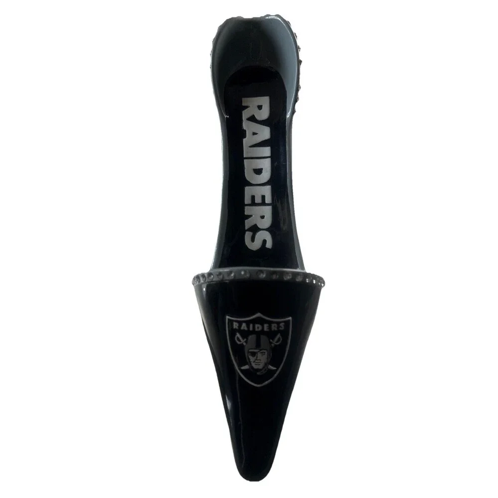 Oakland Raiders NFL Football Decorative High Heel Shoe Wine Bottle Holder